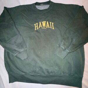 John Galt Hawaii Sweatshirt Womens One Size Green Good Embroidered MJB033-Z087